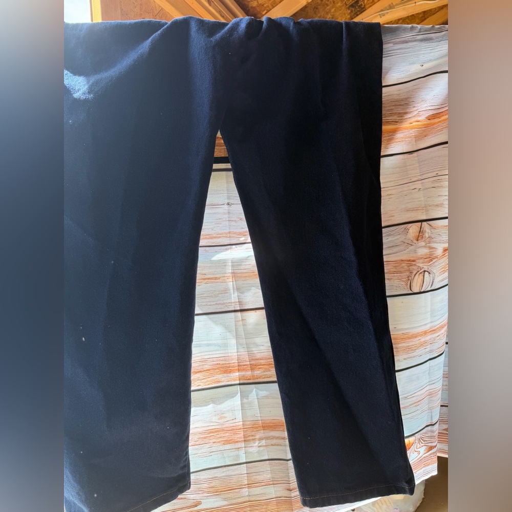 Wrangler Black Denim Pants with‎ Contrast Stitching